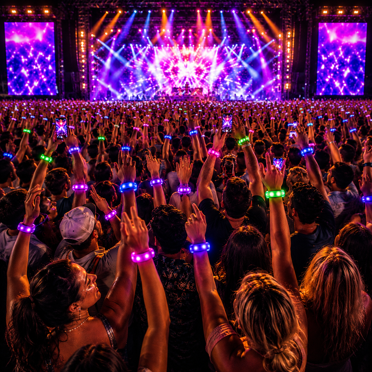 Pulseras LED para eventos Smart Shine